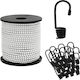 vidaXL Ropes Bungee Hooks 6 Mm Black White