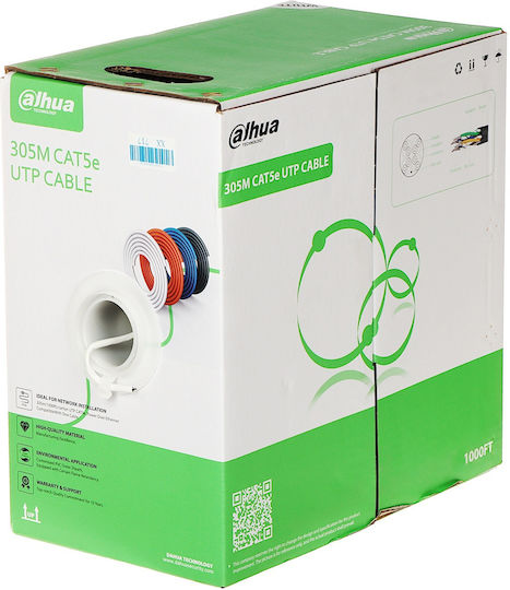 Dahua U/UTP Cat.5e (Gigabit) Καλώδιο Δικτύου Ethernet χωρίς ακροδέκτες 305m Πορτοκαλί