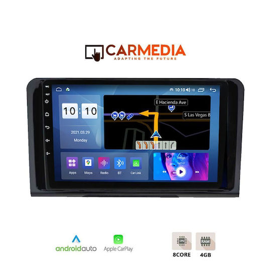 Carmedia Автомобилна Аудио Система за Mercedes-Benz ML / GL Class 2005-2011 (Bluetooth/USB/WiFi/GPS/Apple CarPlay/Android Auto) с Touch Screen 9"