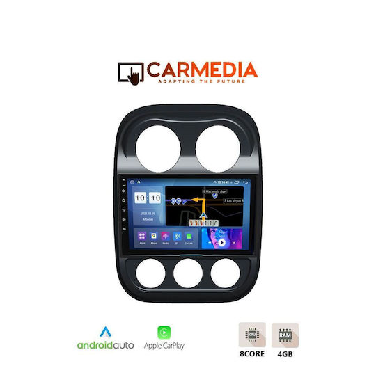 Carmedia Автомобилна Аудио Система За Jeep Compass / Patriot 2012 Bluetooth USB WiFi GPS Apple CarPlay Android Auto С Touch Screen 10"