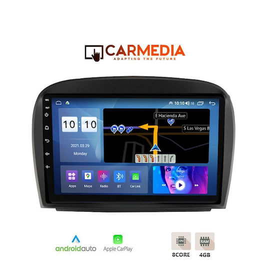 Carmedia Автомобилна Аудио Система За Mercedes-Benz SL 2006-2012 Bluetooth USB Вграден Wi-Fi GPS Apple CarPlay Android Auto С 9" Touch Screen
