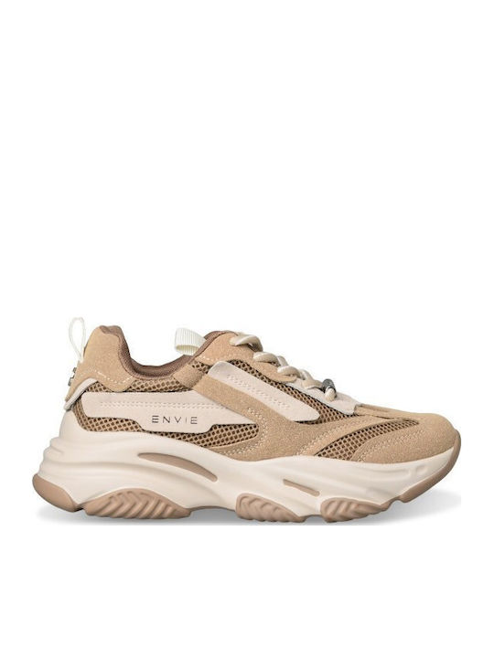 Envie Shoes Damen Chunky Sneakers Beige