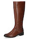 Leder Damenstiefel Tabac Braun