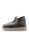 Eskimo Leder Damen Stiefeletten mit Plattform Silber