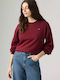 Everyday Lang Damen Sweatshirt Warm Burgundisch - Rote Burgunder