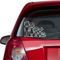 Car Sticker Family On Board Black