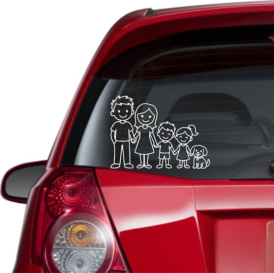 Autoaufkleber Family On Board Orange