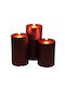 Home&Styling Collection Decorative Table Lamp E14 Wax Polish 3pcs 7.5x7.5cm