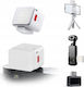 Magnetischer Led-Blitz + Iso-Phone Kamera Videokamera Halterung 1w 500mah Dg01 Weiß