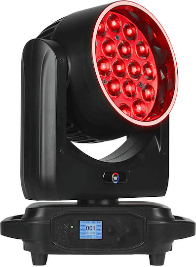 Light4me Sky Wash 19x15w RGBW Роботска Глава Сценично Фото Осветление Пръстен Ефект 19x15w RGBW LED + 60x0.3w RGB SMD LED Omega Монтажна Скоба