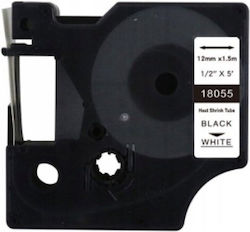 TelForceOne Label Maker Tape 1m x 12mm In Black Colour Compatible With Dymo D1