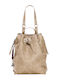 Damen Beutel Gestrickt Beige