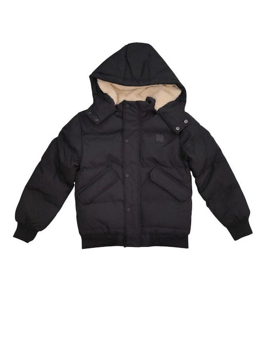 Kids Casual Short Black Jacket