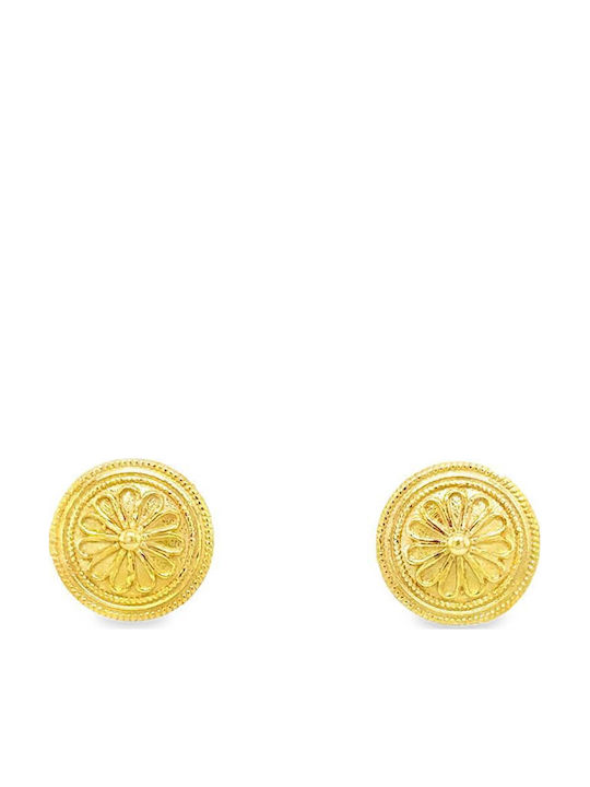 Drandakis Stud Earrings Gold Plated Silver