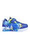 Sonic Kids Sneakers Anatomic with Hoop & Loop Closure & with Lights Blue