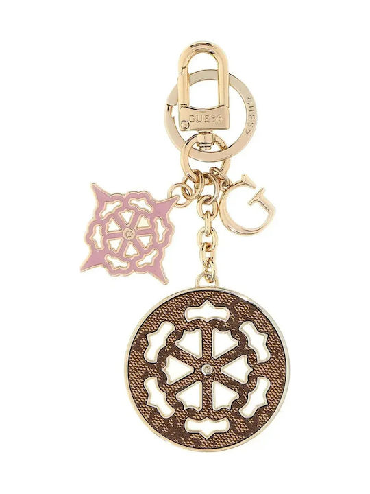 Guess Damen Schlüsselanhänger Keychain Ella Logo Rw7569p6301 Rosa