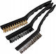 Set Technische Drahtbürsten Stahl Messing Nylon Bürste 3 Stück