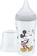 Nuk Plastic Baby Bottle Anti-colic with Silicone Teat for 3+ Months Red 260ml