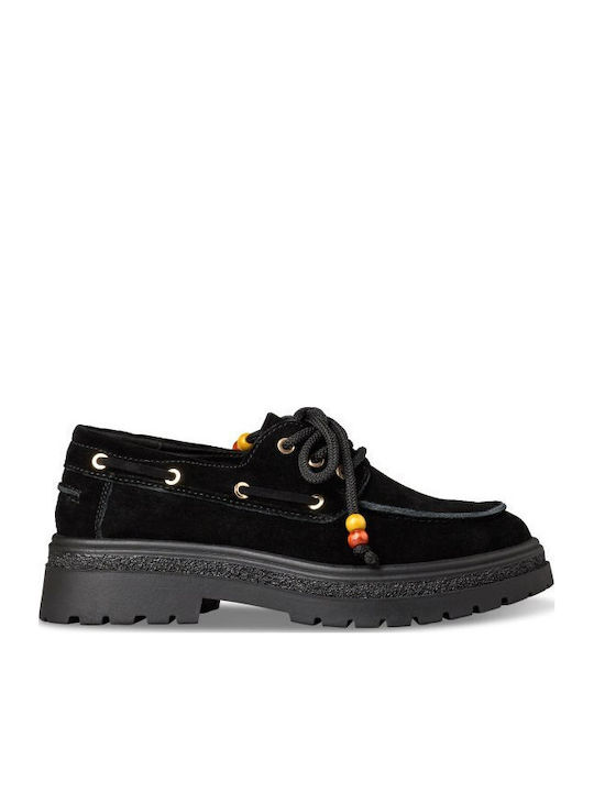 Envie Shoes Damen Mokassins aus Leder in Schwar...