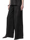 Damen Leder Pantaloona Schwarz