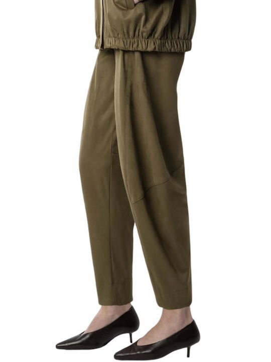 Moutaki Women's Fabric Trousers Khaki