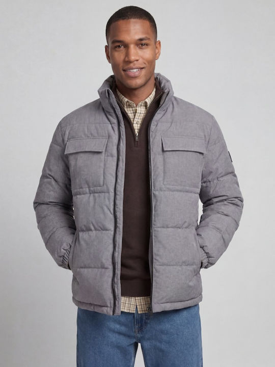 Μπουφάν Puffer Light Grey Melange