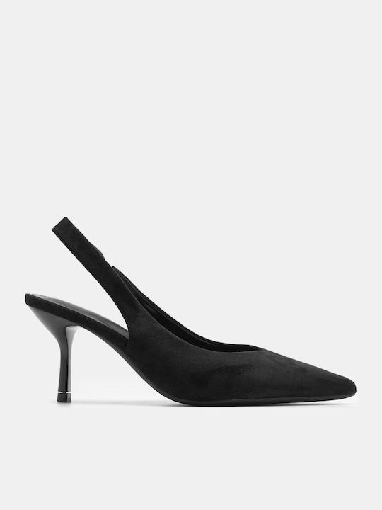Suede Γόβες Μαύρες