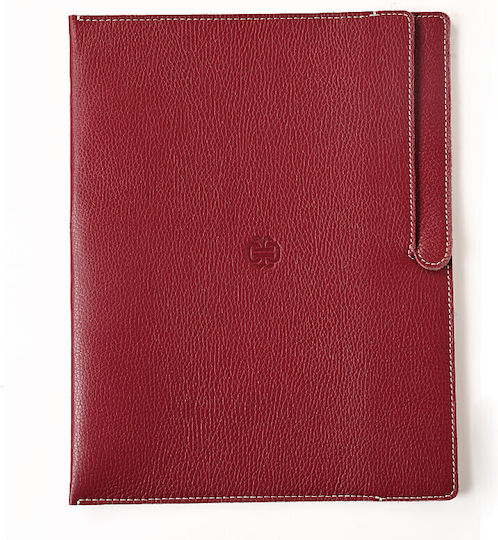 Leder-Mappe A4 Burgundisch Echtes Leder 26x34 15brd00 1500-09