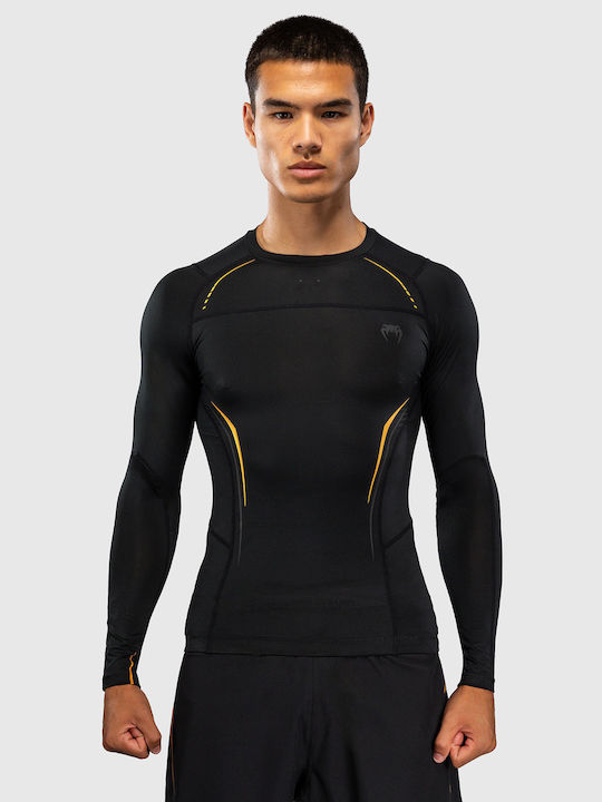 Venum Men's Long Sleeve Shirt VENUM-06389-126 for Jiu-Jitsu / MMA Black