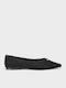 Wildleder Damen Ballerinas Spitz zulaufend Schwarze