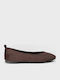 Super Mode Wildleder Damen Ballerinas Spitz zulaufend Braun