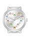 Guess Guess Women’s Battery Watch with White Leather Strap