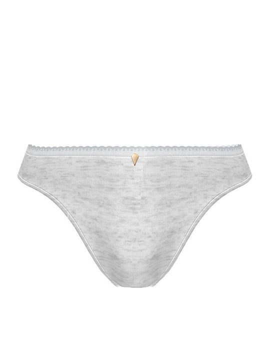 Baumwoll Damen-Slip Grau
