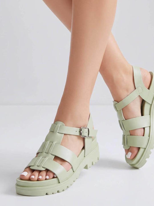 Verde Women's Flat Sandals Green