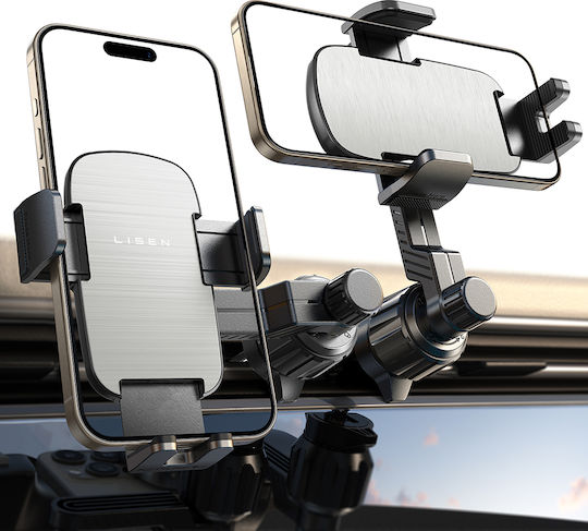 Lisen Handyhalterung Auto 4.7" - 7.2" mit verstellbaren Haken Schwarz