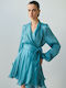 Summer Shirt Dress Turquoise