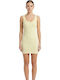 Summer Mini T-Shirt Knitted Yellow Dress