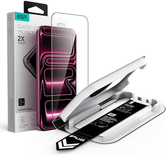 ESR Закалено стъкло Ultrafit Classic iPhone 18 Pro iPhone 17 Pro Черно