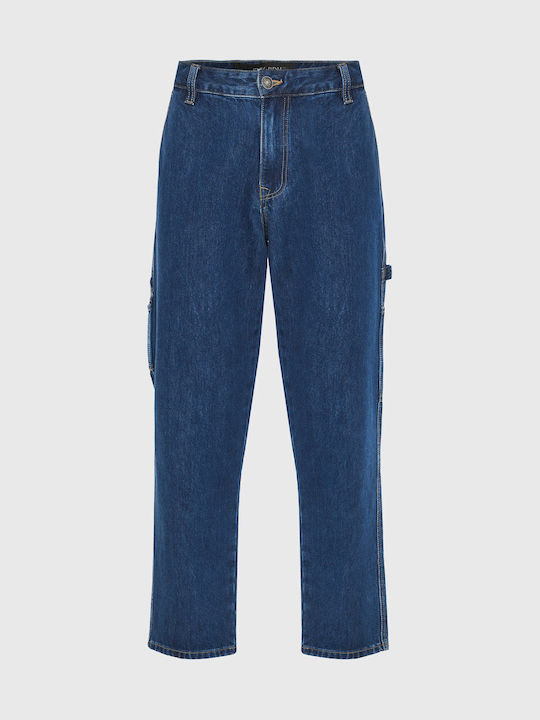 Men's Loose Fit Blue Jeans Pants