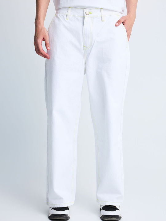 Herren Jeanshose Loose Baggy Fit Weiß GRW014-971-02