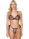 Comfort Damenunterwäsche-Set Bralette mit Brazil Schwarz