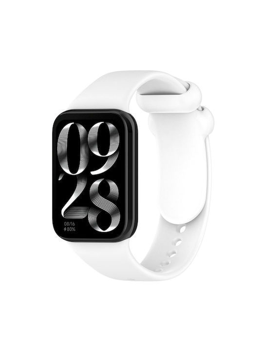 Xiaomi Band 10 Pro/9 Pro Redmi Watch 6 5 4 Xdfind Solid Black Silicone Buckle White