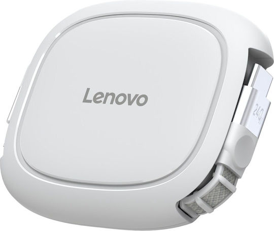 Lenovo Flat / Retractable USB 2.0 Cable USB-C male - USB-C 240W PD Λευκό 1.2m GX91V57059