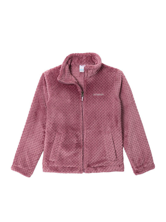 Columbia Παιδική Ζακέτα Fleece Ροζ Sherpa Full