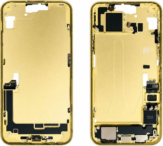 Оригинален Housing Среден Капак Оригинални Части iPhone 15 EU Grade A Жълт