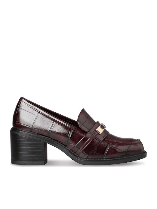 Envie Shoes Мокасини Обувки На Ток Бордо