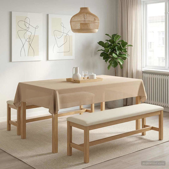 vidaXL vidaXL Beiges Tischtuch 140x220cm