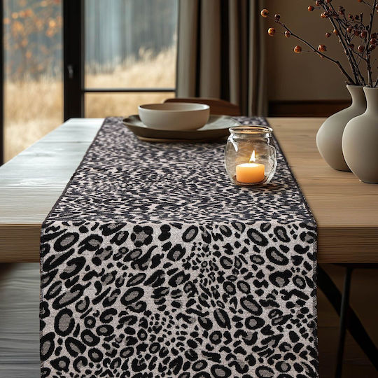 Beauty Home Ранър Бяло Черно 32x150см