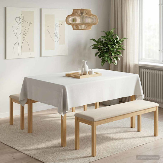 vidaXL Weißes Tischtuch 110x140cm