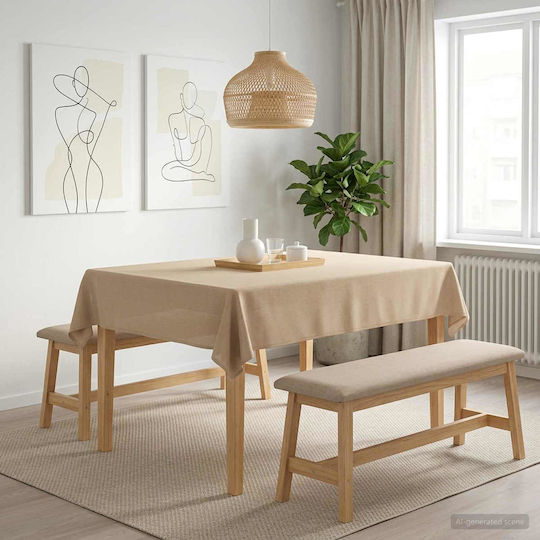 vidaXL vidaXL Beiges Tischtuch 140x180cm